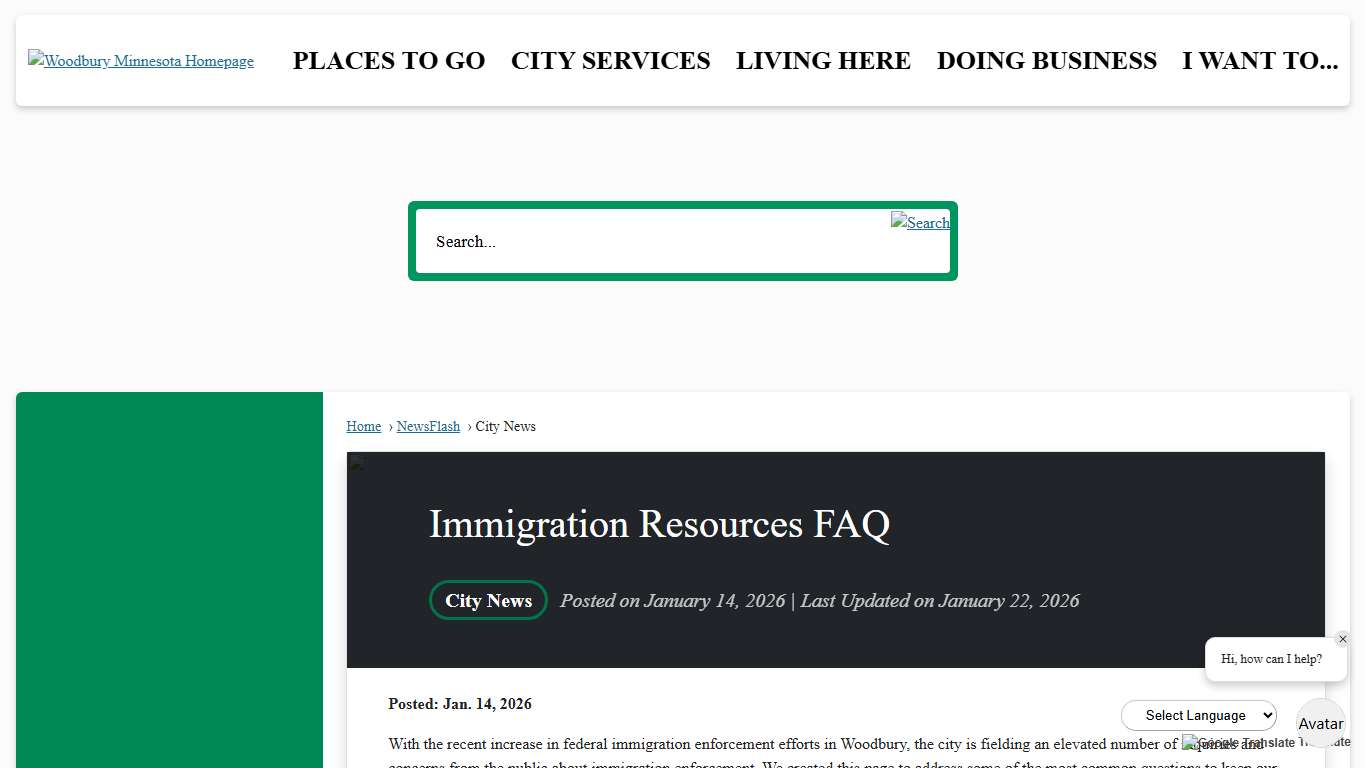 Immigration Resources FAQ • Woodbury, MN